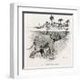 How the Elephant Crosses a River-W.H. Drake-Framed Art Print