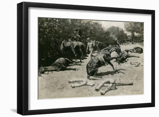 How the Horses Died for their Country at Santiago, 1899-Frederic Remington-Framed Giclee Print