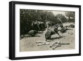 How the Horses Died for their Country at Santiago, 1899-Frederic Remington-Framed Giclee Print