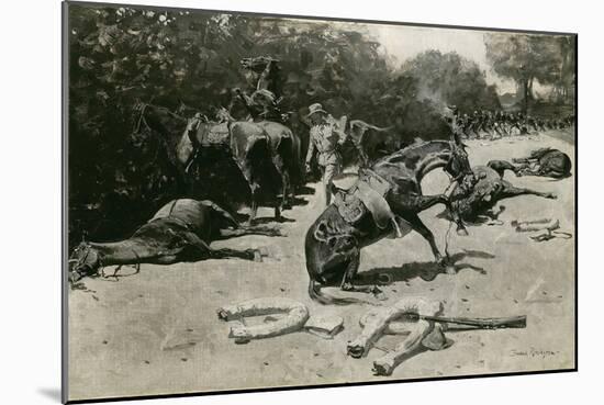 How the Horses Died for their Country at Santiago, 1899-Frederic Remington-Mounted Giclee Print