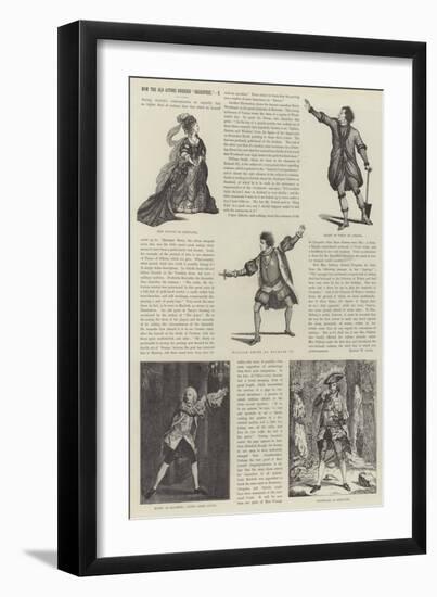 How the Old Actors Dressed Shakspere-James Godwin-Framed Giclee Print