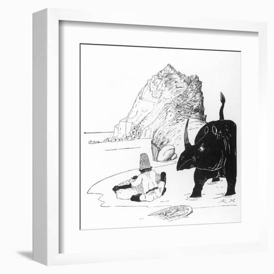 How the Rhino Got His Skin-Rudyard Kipling-Framed Art Print