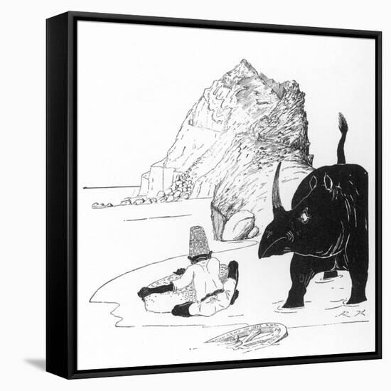 How the Rhino Got His Skin-Rudyard Kipling-Framed Stretched Canvas