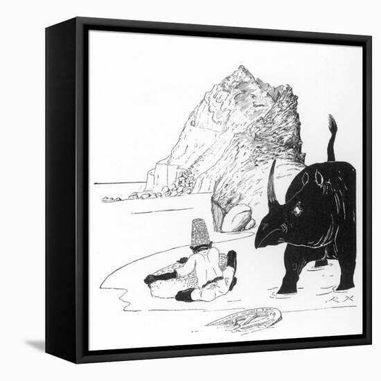 How the Rhino Got His Skin-Rudyard Kipling-Framed Stretched Canvas