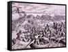 How the Spanish Landed in the Island of Haiti-Theodor de Bry-Framed Stretched Canvas