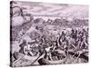 How the Spanish Landed in the Island of Haiti-Theodor de Bry-Stretched Canvas