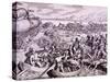 How the Spanish Landed in the Island of Haiti-Theodor de Bry-Stretched Canvas