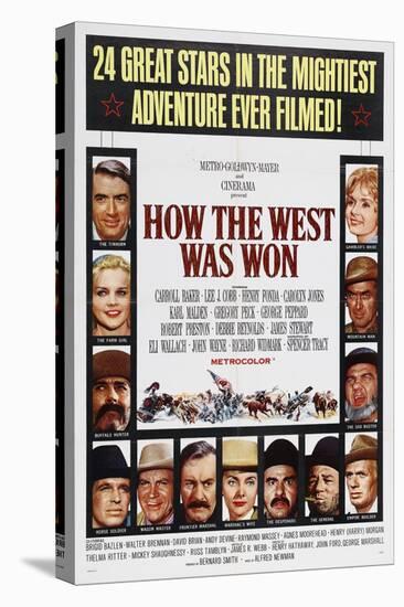 How the West Was Won, 1962, by George Marshall, John Ford, Richard Thorpe, Henry Hathaway-null-Stretched Canvas