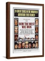 How the West Was Won, 1962, by George Marshall, John Ford, Richard Thorpe, Henry Hathaway-null-Framed Giclee Print