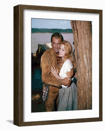 HOW THE WEST WAS WON, 1962 directed by HENRY HATHAWAY (The River) James Stewart and Carroll Baker (-null-Framed Photo