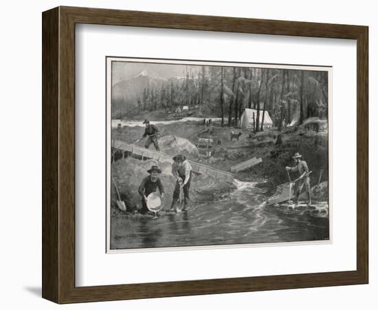 How They Get Gold in the Klondike-Edward Roper-Framed Art Print