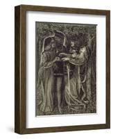 How They Met Themselves, C.1850/60-Dante Gabriel Rossetti-Framed Giclee Print