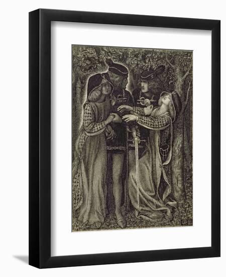 How They Met Themselves, C.1850/60-Dante Gabriel Rossetti-Framed Giclee Print