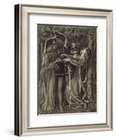 How They Met Themselves, C.1850/60-Dante Gabriel Rossetti-Framed Giclee Print