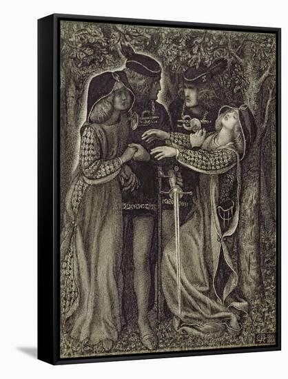 How They Met Themselves, C.1850/60-Dante Gabriel Rossetti-Framed Stretched Canvas