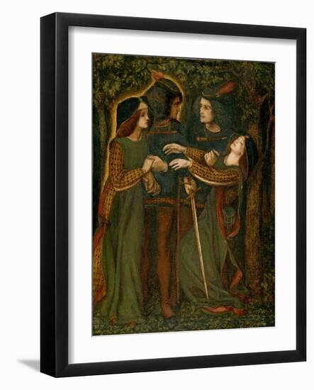 How They Met Themselves, C.1850-60-Dante Gabriel Charles Rossetti-Framed Giclee Print