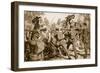 How Three Thousand British Infantry at Le Cateau Withstood 9,000 of the Crack Prussian Cavalry-null-Framed Giclee Print