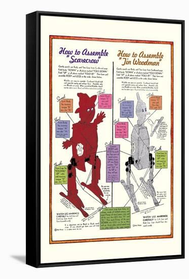 How to Assemble Scarecrow-William W. Denslow-Framed Stretched Canvas