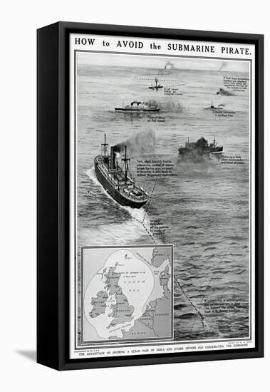 How to Avoid the Submarine Pirate-G.h. Davis-Framed Stretched Canvas