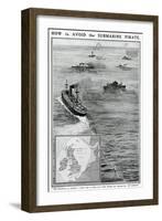 How to Avoid the Submarine Pirate-G.h. Davis-Framed Art Print