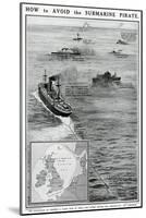 How to Avoid the Submarine Pirate-G.h. Davis-Mounted Art Print
