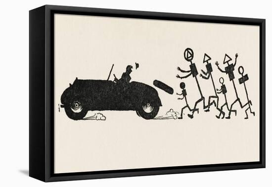 How to Be a Motorist-William Heath Robinson-Framed Stretched Canvas