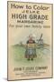 How to Colour Jelke High Grade Margarine for Your Family Table, 1916-null-Mounted Giclee Print