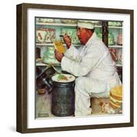 "How to Diet", January 3,1953-Norman Rockwell-Framed Giclee Print