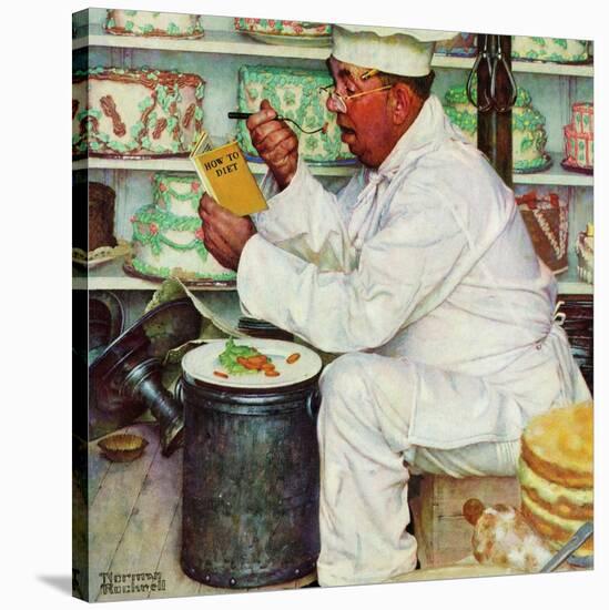 "How to Diet", January 3,1953-Norman Rockwell-Stretched Canvas