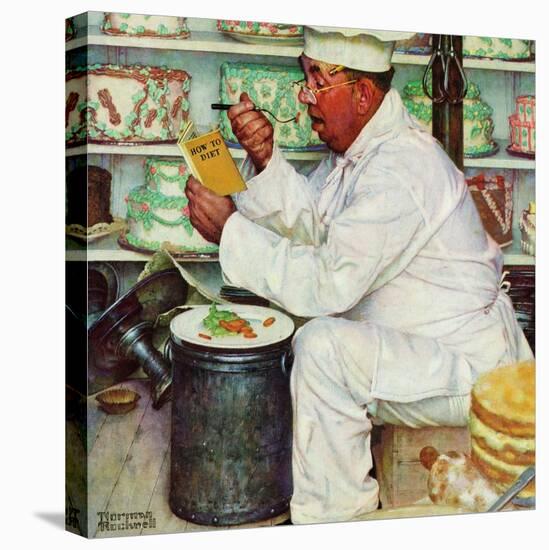 "How to Diet", January 3,1953-Norman Rockwell-Stretched Canvas