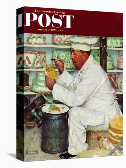 "How to Diet" Saturday Evening Post Cover, January 3,1953-Norman Rockwell-Stretched Canvas