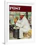 "How to Diet" Saturday Evening Post Cover, January 3,1953-Norman Rockwell-Framed Giclee Print