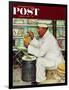 "How to Diet" Saturday Evening Post Cover, January 3,1953-Norman Rockwell-Framed Giclee Print