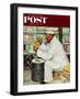 "How to Diet" Saturday Evening Post Cover, January 3,1953-Norman Rockwell-Framed Giclee Print