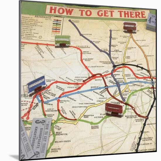 How to Get There, An Interesting and Educational Board Game for 2,3 or 4 Players, London, ca. 1909-null-Mounted Giclee Print