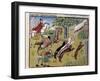 How to Hunt the Deer - 14Th Century Miniature-null-Framed Photographic Print
