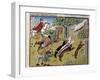 How to Hunt the Deer - 14Th Century Miniature-null-Framed Photographic Print