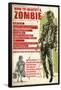 How To Identify a Zombie by Retro-A-Go-Go Poster-null-Framed Poster