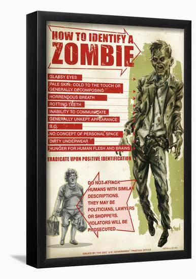 How To Identify A Zombie-null-Framed Poster