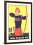 How to Keep Fit, Woman Archer-null-Framed Art Print