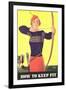 How to Keep Fit, Woman Archer-null-Framed Art Print