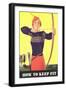 How to Keep Fit, Woman Archer-Found Image Press-Framed Giclee Print