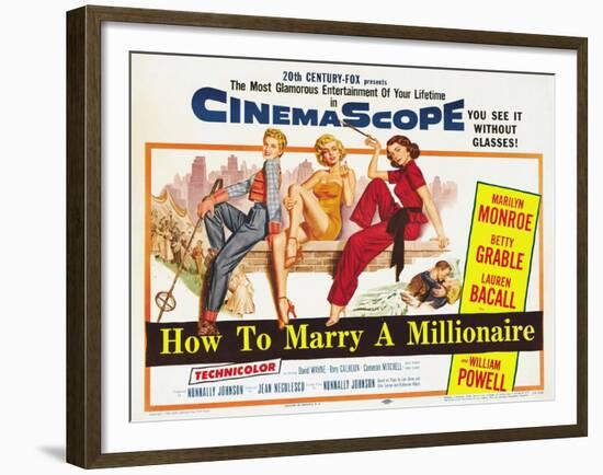 How to Marry a Millionaire, 1953-null-Framed Giclee Print