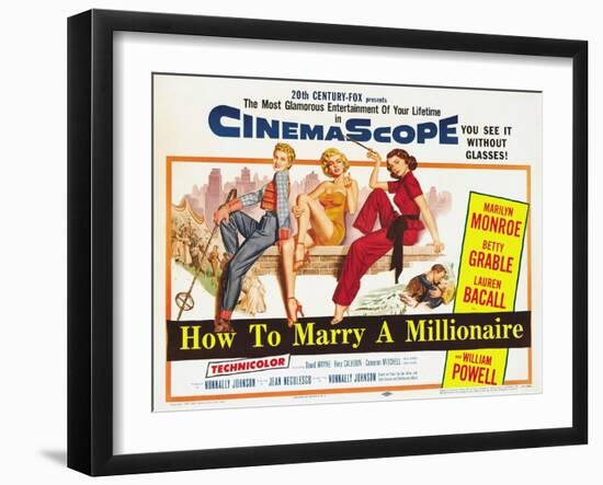 How to Marry a Millionaire, 1953-null-Framed Giclee Print