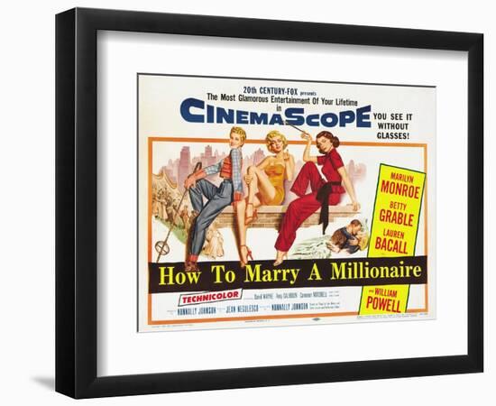 How to Marry a Millionaire, 1953-null-Framed Giclee Print