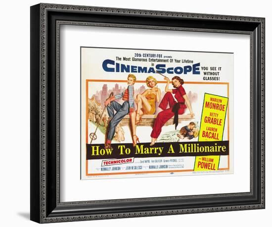 How to Marry a Millionaire, 1953-null-Framed Giclee Print