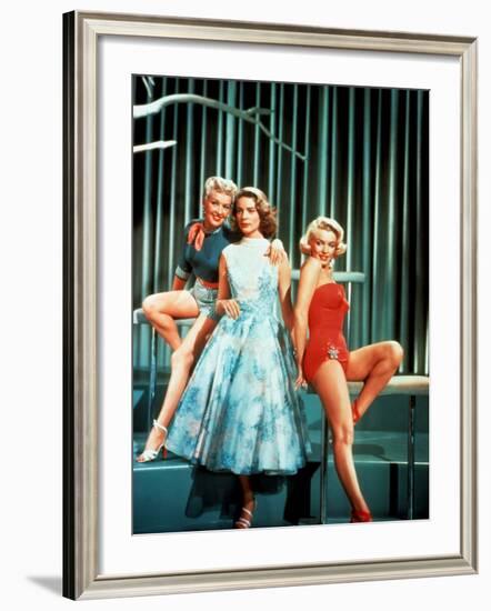 How To Marry A Millionaire, Betty Grable, Lauren Bacall, Marilyn Monroe, 1953-null-Framed Photo