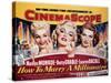 How To Marry A Millionaire, Betty Grable, Marilyn Monroe, Lauren Bacall, 1953-null-Stretched Canvas