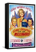 How to Marry a Millionaire, Betty Grable, Marilyn Monroe, Lauren Bacall, 1953-null-Framed Stretched Canvas