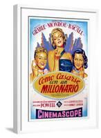 How to Marry a Millionaire, Betty Grable, Marilyn Monroe, Lauren Bacall, 1953-null-Framed Photo